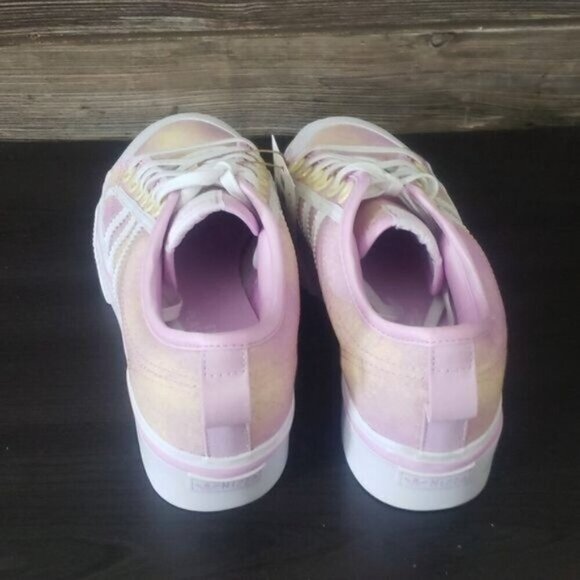 New Adidas Nizza Platforms Womens Shoes Size 7 Lilac Tie Dye Summer Festival - Picture 6 of 10
